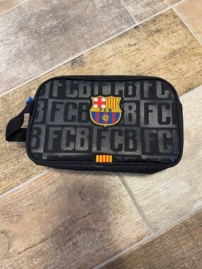 FCBarcelona Travel Toiletry Bag Like New Double Zip